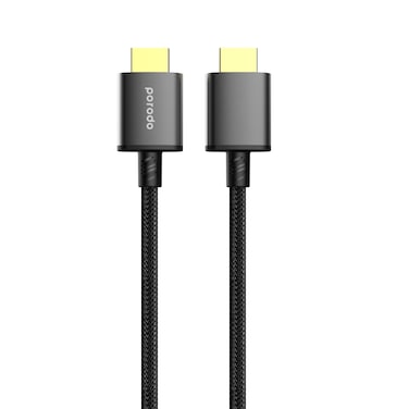 كابل بورودو مضفر من نوع HDMI ألترا إتش دي بطول 1.8 متر 6 أقدام، يدعم دقة 8K عند 60 هرتز و4K عند 120 هرتز، عرض نطاق ترددي يصل إلى 48 جيجابت في الثانية، إصدار HDMI 2.1، موصلات عالية الجودة - أسود
