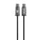 Porodo Woven 60WPD Type-C to Type-C Fast Charge Cable, 480Mbps Fast Data Transfer,High-Grade Components (Aluminum Alloy + Woven Cable), 1.2M Length - (Black)