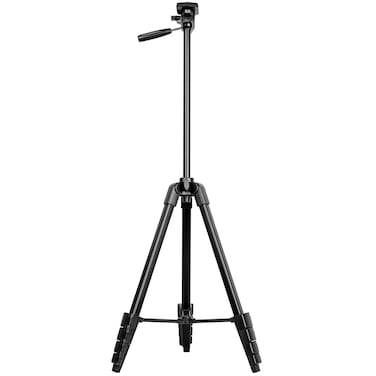 حامل ثلاثي احترافي من بورو دو مع تثبيت للهاتف، ارتفاع 171 سم، سعة تحميل تصل إلى 2 كجم، تصميم تلسكوبي، سبيكة الألومنيوم، مسمار كاميرا 1/4"، أسود
