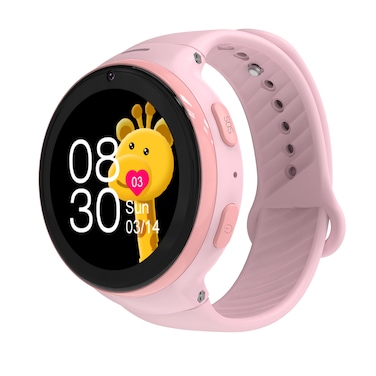 Porodo Kids Smart Watch with Junicare App, 1.3&rdquo; Touch Screen, IP67 Water Resistant, Step Counter, Compatible with Android 8.1, 0.3MP Camera, 2 Days Working Time, 3H Recharge - Pink