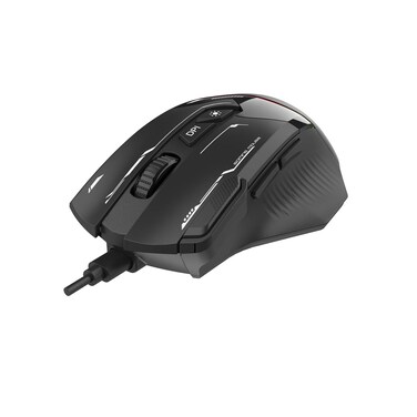 Porodo 7200 DPI Gaming Wired Mouse, 8 Programmable Buttons, 13 RGB Lighting Effects, Huano 3 Million Clicks Switch, 125Hz Polling Rate, 1.5m Braided Cable, Black
