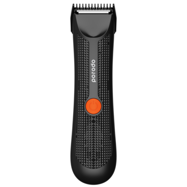 Porodo Lifestyle Sensitive Parts Hair Trimmer Ergonomic Grip Design, Type-C Charging, Lightweight Design, IPX5 Water-Resistant, 80 Mins Battery Life, Washable, Ergonomic No-Slip Handle - Black