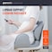 Porodo LifeStyle Massage Cushion Dual Airbag Compression Therapeutic Heat Kneading Function Vibration Modes Adjustable Intensity Promotes Good Posture Alleviates Back Strain UK 3pin - Grey
