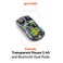 Porodo 1600 DPI Transparent Mouse 2.4G and Bluetooth Dual Mode - Black