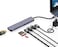 Porodo Blue 7 Ports USB-C HUB, High-Speed SD &amp; Micro SD Card Reader, HDMI 4K@30Hz Output, USB-A &amp; USB-C Data Transfer up to 5Gbps, 100W Power Input, Plug and Play, Gray
