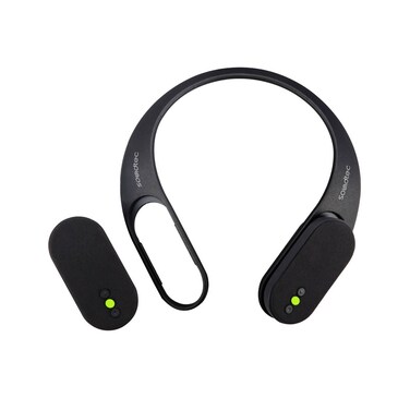 Porodo Soundtec Neck Audio Wireless Speaker and Detachable Design, Up to 10m Transmission Distance, 400mAh x2 Battery, 9 Hours Playtime, IPX4 Water-Resistant, Bluetooth V5.3
