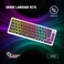 Porodo Gaming Pudding Keycaps Transparent Mechanical Keyboard, 67-Key Layout, Dual Language Arabic/English, 50 Million Clicks Lifespan, RGB Lights, Wired Connection, 1.5M Cable, Clear
