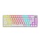 Porodo Gaming Pudding Keycaps Transparent Mechanical Keyboard, 67-Key Layout, Dual Language Arabic/English, 50 Million Clicks Lifespan, RGB Lights, Wired Connection, 1.5M Cable, Clear
