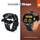Porodo Pulse PD-PULSE Smartwatch With Earbuds and 1.4 (inches) Screen Size - Black