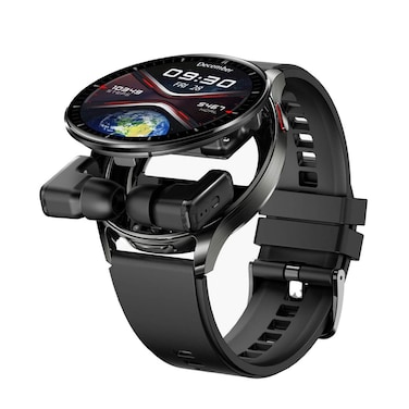 Porodo Pulse PD-PULSE Smartwatch With Earbuds and 1.4 (inches) Screen Size - Black