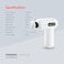 Porodo Lifestyle Active Precision Massager, 1500mAh Battery, 2.5H Recharge, 6mm Massage Stroke, 4H Working Time, LED Digital Touch Display, Type-C Charging, 6 Speed Levels, 40dB Noise Level, White
