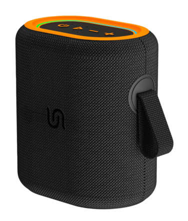 Porodo Soundtec TWS Portable Speaker, 8 Hours Playtime, BT V5.3, IPX6 Water-Resistant, 12W Powerful Sound Output, 2000mAh Battery, RGB LED Lighting, 3.5mm Aux, Type-C Input - Black