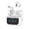 Porodo Blue Airpods Pro2 Independent Earbuds with 1.47 Inch Touch Display 20 Hours Working Time Active Noise Cancellation and Environmental Noise Cancellation Deep Bass - White
