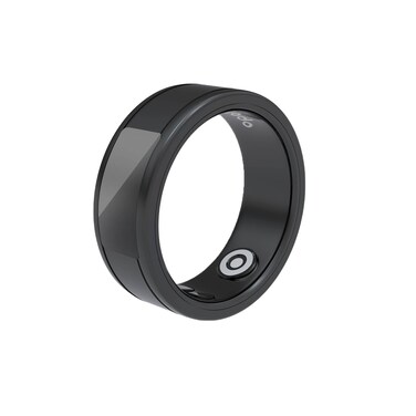 Porodo Wearable Smart Ring, Health Tracking, Heart Rate, Blood Oxygen &amp; Temperature Monitor, Steps &amp; Distance Tracker, 3 Sports Modes, IP68 Waterproof, Size 9 (19.1 mm) - Black