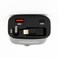 Porodo 105W Car Charger With Retractable Type-C Cable, USB-C to Lightning OTG and Digital Display - Black