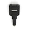 Porodo 105W Car Charger With Retractable Type-C Cable, USB-C to Lightning OTG and Digital Display - Black