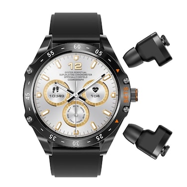 Porodo PD-HYPE-BK Smartwatch With Earbuds and 1.52 (inches) Screen Size - Black