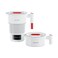 Porodo Lifestyle Portable Folding Electric Kettle, 600ml, 850W Power, Temperature Setting, Digital Touch Display, High-Grade Silicone, Folding Design, UK 3-Pin Plug, White
