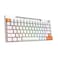 Porodo 84 Keys Mechanical Gaming Keyboard, SNK Red Switch, 23 Backlight Modes, Volume Knob, 1.5M PVC USB Cable, 84-Key Layout (US + Arabic), Mac &amp; Windows Compatible - White
