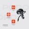 Porodo Dual Port Car Charger, 80cm Retractable Type-C Cable, Universal Compatibility, Simultaneous Charging, PD 36W &amp; QC 36W Fast Charging, Compact &amp; Travel-Friendly
