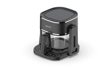 Porodo Lifestyle Dual Design Air Fryer &amp; Grill, 8 Preset Functions, 1200-1400W Power, 4.5L Capacity, Advanced Cooking Technology, Glass Container, Timer, and Temperature Control
