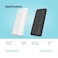Porodo Blue 10000mAh Slim Power Bank, Dual USB-A Output, Type-C Input, Micro-USB Input, 10000mAh Battery Capacity, Slim Design &ndash; Black