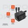Porodo USB-C Power Delivery Wall Charger, 5V/3A, 9V/2.22A, 12V/1.67A Output, 1.2M USB-C to USB-C Cable Included, Simultaneous Charging, Power Output 20W, PD 20W, Black
