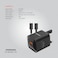 Porodo Dual Port Wall Charger UK, USB-C Output 9V/2.22A, 12V/1.67A, 5V/4A, 20W, USB-A Output 9V/2A, 12V/1.5A, 5V/4A, 20W, 1.2M USB-C to Lightning Cable Included, Black
