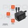 Porodo USB-C Power Delivery Wall Charger, 5V/3A, 9V/2.22A, 12V/1.67A Output, 1.2M USB-C to Lightning Cable Included, Simultaneous Charging, Power Output 20W, PD 20W, Black

