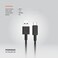 Porodo USB-A QC to Type-C PVC Cable 1.2m Tangle Free, Fast Charging &amp; Data Transfer, +15000 Bends Lifespan, Lightweight &amp; Portable Compatible with Smartphones, Earbuds (Black)
