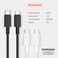 Porodo Type-C to C PVC Cable, 1.2M Length, 60W PD Power Delivery, 480Mbps Transfer Speed, Tangle-Free, High-Grade Copper, Compact and Durable Design, Black
