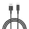 Porodo USB-A to USB Type-C PVC Fast Charging Cable, 3M PVC Cable, QC Input Connector, 480Mbps Data Transfer Speed, Tangle Free, Over 15000 Bends, High-Grade Copper (Black)