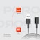 Porodo USB-A to Lightning Durable Charging Cable 3M, 480Mbps Transfer Speed, 2.4A Current, Fast Charging &amp; Data Transfer, High-Grade Copper, Tangle-Free PVC Build, 15000+ Bends Lifespan
