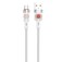 Porodo Braided USB-A to Type-C Cable, 480Mbps Data Transfer Speed, Aluminum Alloy &amp; Woven Cable, 1.2m Length, Tangle-Free Design, More than 15,000 Bends Lifespan, White
