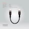 Porodo Braided Cable Type-C to Lightning Head 25cm Tangle Free with Aluminum Shell, PD 30W Fast Charging, 480Mbps Transfer Speed, Compatible with Apple iPhone, iPad, Laptops - Black
