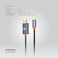 Porodo Woven Type-C to HDMI Cable 2m   4K Ultra HD @ 60Hz, Plug &amp; Play, Tangle-Free, Durable Woven Braided Design, Aluminum Alloy Material for Stability - Black
