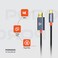 Porodo Woven Type-C to HDMI Cable 2m   4K Ultra HD @ 60Hz, Plug &amp; Play, Tangle-Free, Durable Woven Braided Design, Aluminum Alloy Material for Stability - Black
