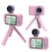 Porodo Lifestyle Kids Flip Digital Camera with Tripod Stand, 12MP (Extrapolated 48MP), 1080P Video Resolution, 2.4" Widescreen, 180&deg; Flip Lens, 1000mAh Battery, Up to 32GB Micro SD, Pink
