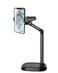 Porodo Multi-Angle Desktop Phone Stand, Flexible Viewing Angle, Fits Devices Up to 6.7", Durable Aluminum Alloy, Carbon Steel &amp; ABS Construction, Compact Design, 624g Weight, Black
