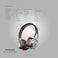 Porodo Soundtec Vintage Wireless ENC Headphone, 12H Playtime at 70% Volume, 350mAh Battery, Bluetooth V5.3+EDR, 10M Transmission Distance, 32Ω Speaker Impedance, 13H Talk Time, Brown/Silver
