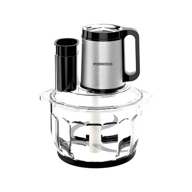 معالج طعام بوردو ميتا تشوبر، محرك 600 وات، سعة 5 لتر، 3 سرعات، شفرات قطع حادة، قاعدة غير قابلة للانزلاق، شحن عبر فيش المملكة المتحدة 3 دبابيس، 220-240 فولت - أسود
