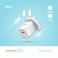 Porodo Blue Ultra-Quick Charger, USB-C 20W Output, USB-A 18W Output, 100-240V Input, 1M Lightning Cable Included, Protective Safeguards, Total Output 20W