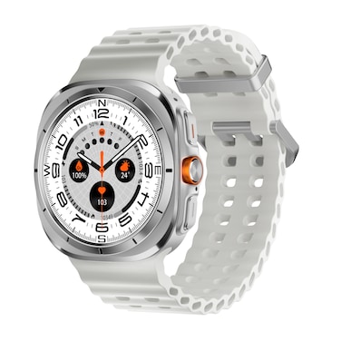 Porodo Amoled 1.43" Smart Watch Silver Dial with 34mm White Ocean Band, IP68 Water Resistance, Up to 7 Days Working Time, 400mAh Battery Capacity, Stylish Silver Finish

