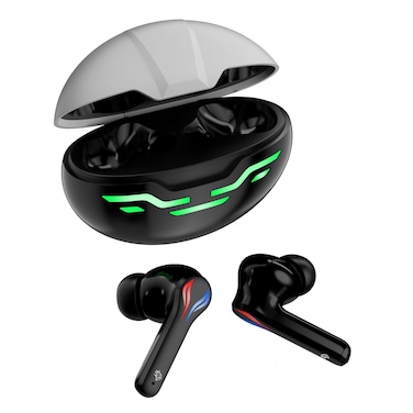 Ultra Low-Latency Gaming Earbuds, 5h Playtime, Bluetooth 5.4, ENC Support, RGB Breathing Lights, 200mAh Battery Capacity, 1000h Standby Time, Type-C Charging - Black