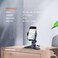 Porodo Multi-Angle Desk Phone Holder with Stable Tripod Base, Rotating Ball Joint, Compatibility for 4.7&quot; to 7&quot; Devices, Made with PA6 + Fiber + ABS + PC + Silicon - Black
