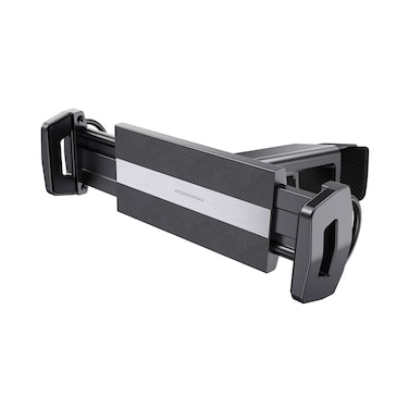 Porodo HS03 Universal Adjustable Table &amp; Phone Mount, Multi-Mounting for Airplane, Train, Desks, Luggage, Compatible with 4.7&quot;-12.9&quot; Devices, ABS+PC+Silicone, Stabilized Clamp &ndash; 154.2g - Black
