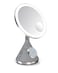 Porodo LED Makeup Mirror, Adjustable Brightness (High, Medium, Low), 5W Bluetooth Speaker, 15W Max Wireless Charger, MagSafe Charger, USB-C Input/Output, Silver

