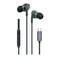 Porodo Soundtec Stereo Earphones, TPE + Metal + ABS Material, Type-C Connection, 1.2m Cable Length, High-Clarity Mic, Crisp Audio - Black