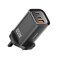 Porodo 65W Triple Output Quick Wall Charger, Type-C 1 65W, USB-A 22.5W, Type-C 2 20W, AC 100-240V, USB-A &amp; USB-C Output, UK Plug, Multiple Sharing Outputs for Efficient Charging