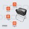 Porodo Lifestyle Portable Folding BBQ Grill, 17-inch Grilling Area, Iron, Chromed Steel, 590x435x660 mm Unfolded, 590x380x115 mm Folded, Quick Setup, Easy to Clean, Black
